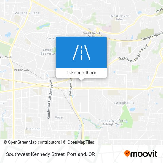 Mapa de Southwest Kennedy Street