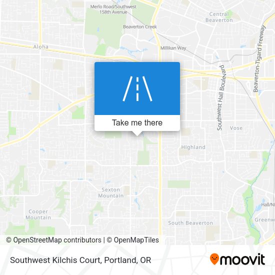 Southwest Kilchis Court map