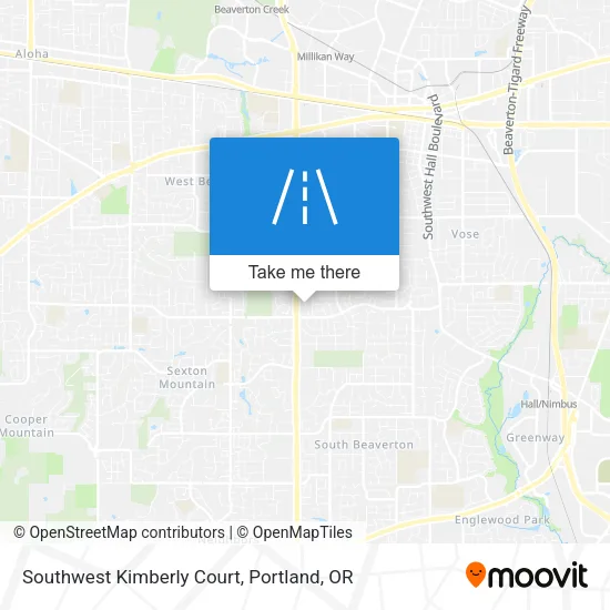 Southwest Kimberly Court map