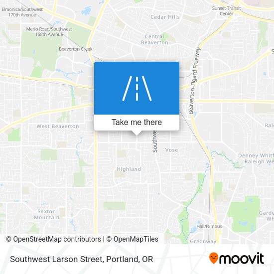Mapa de Southwest Larson Street