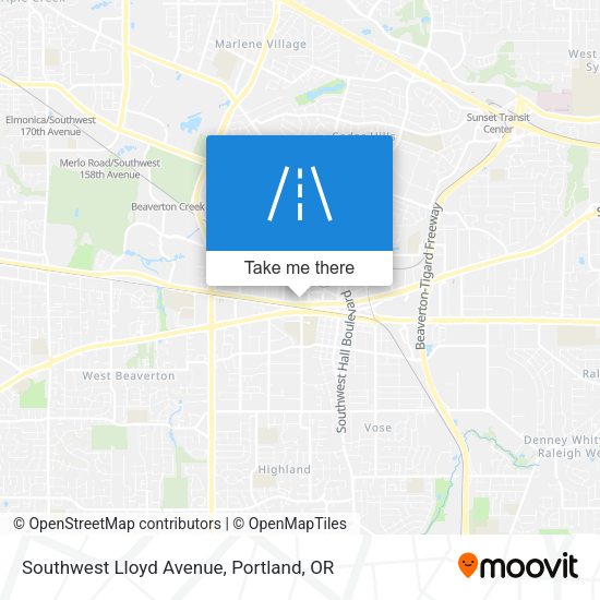 Mapa de Southwest Lloyd Avenue