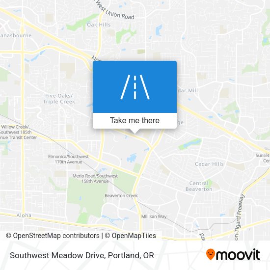 Southwest Meadow Drive map