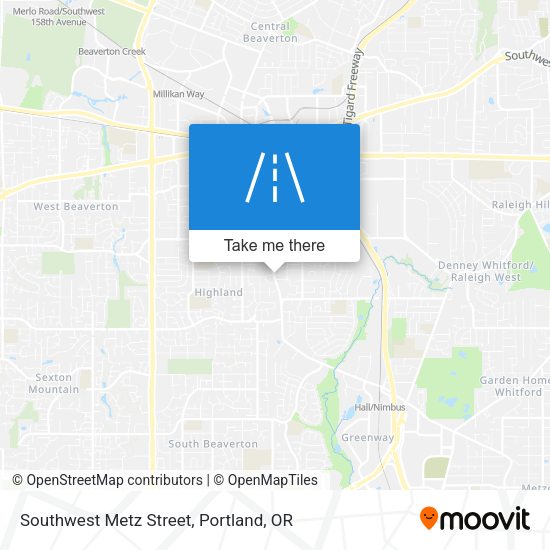 Southwest Metz Street map