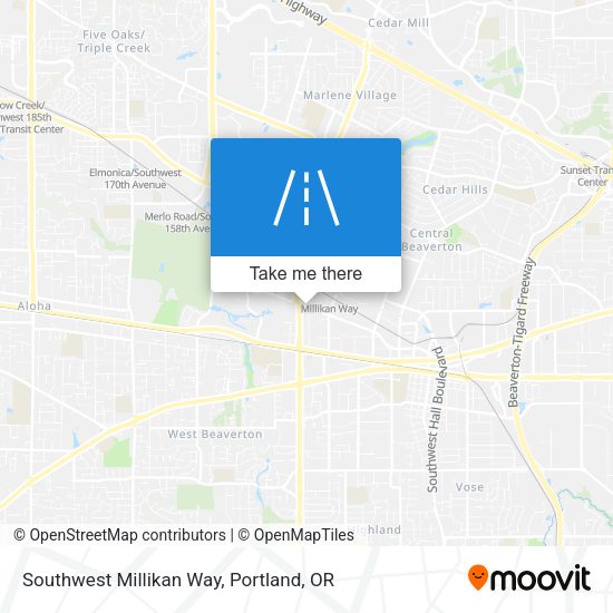 Mapa de Southwest Millikan Way