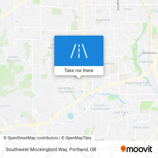 Southwest Mockingbird Way map