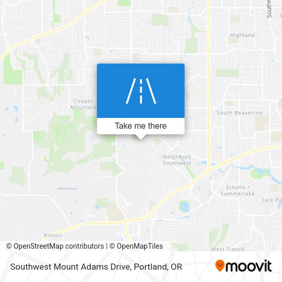 Southwest Mount Adams Drive map