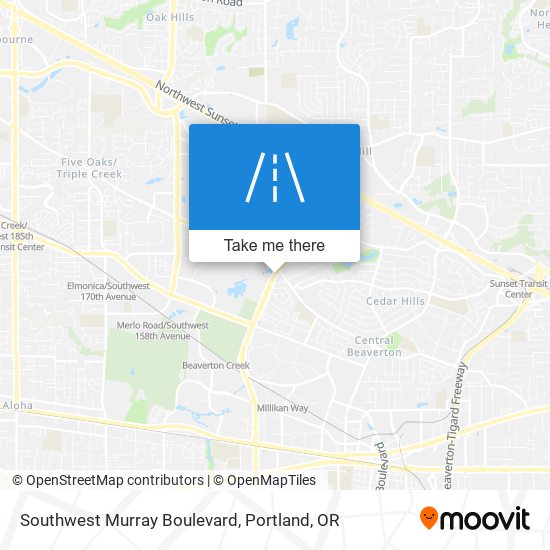 Mapa de Southwest Murray Boulevard