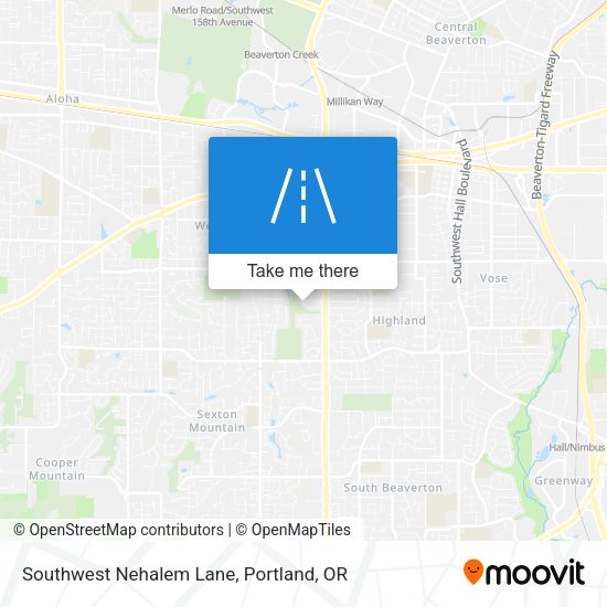 Southwest Nehalem Lane map