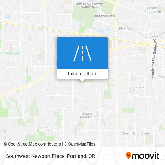 Southwest Newport Place map