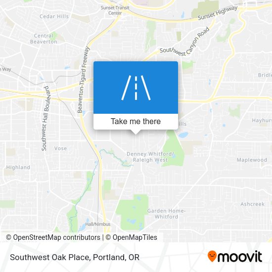 Southwest Oak Place map