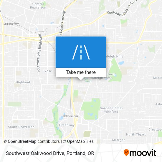 Southwest Oakwood Drive map