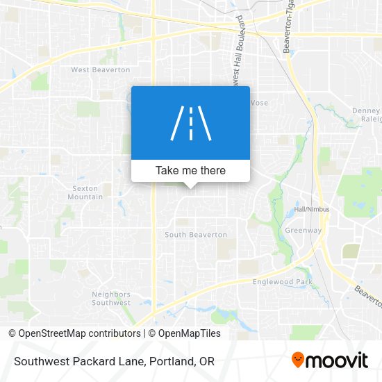 Southwest Packard Lane map