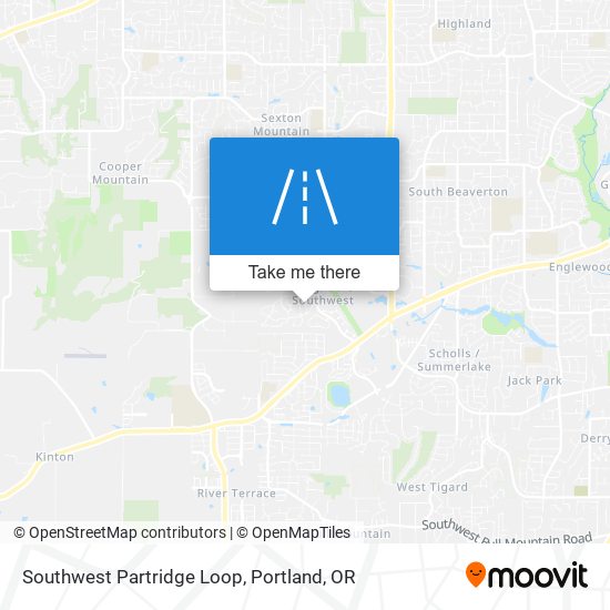Southwest Partridge Loop map