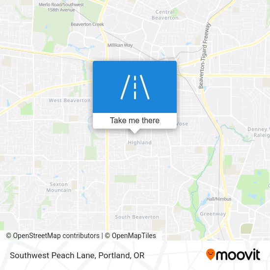 Southwest Peach Lane map