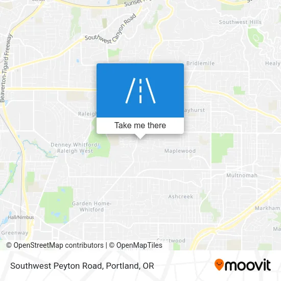 Southwest Peyton Road map