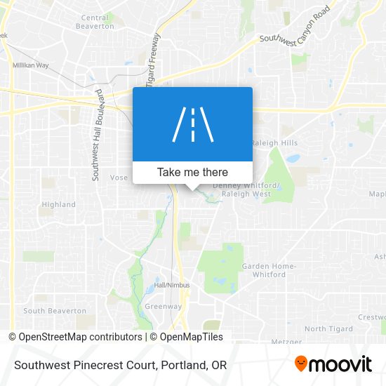 Mapa de Southwest Pinecrest Court