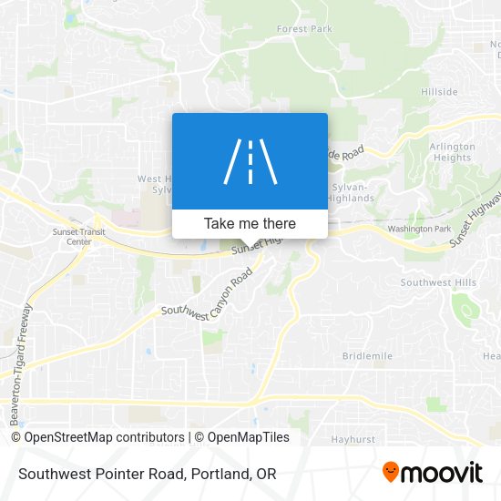 Southwest Pointer Road map