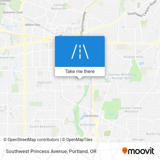 Southwest Princess Avenue map