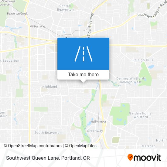 Southwest Queen Lane map