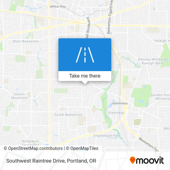 Southwest Raintree Drive map