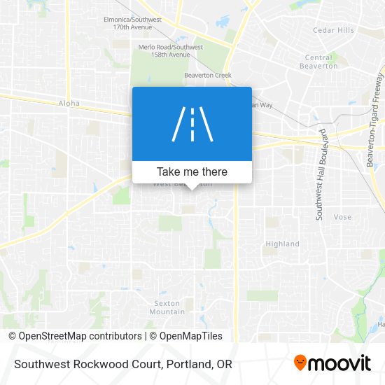 Southwest Rockwood Court map