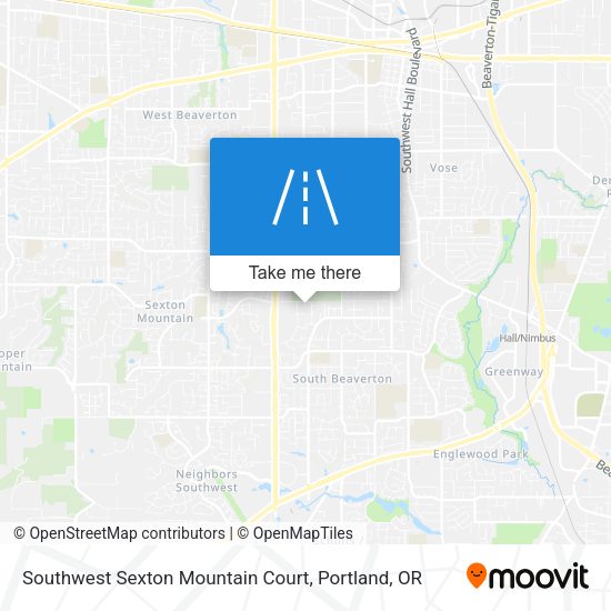Mapa de Southwest Sexton Mountain Court
