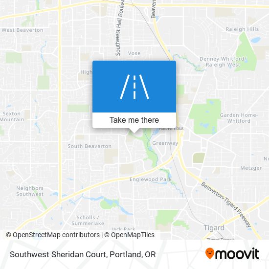 Mapa de Southwest Sheridan Court