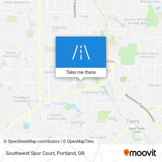 Mapa de Southwest Spur Court
