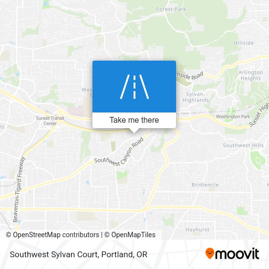 Mapa de Southwest Sylvan Court