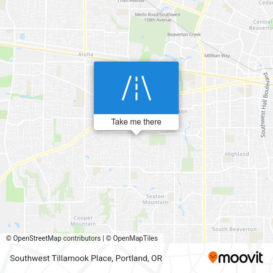 Southwest Tillamook Place map