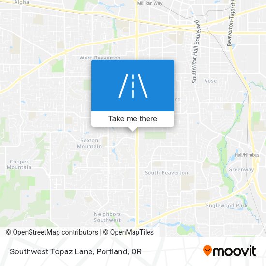 Southwest Topaz Lane map