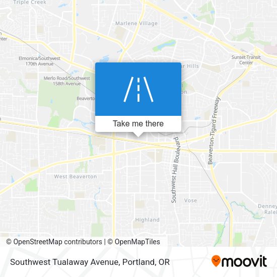 Mapa de Southwest Tualaway Avenue