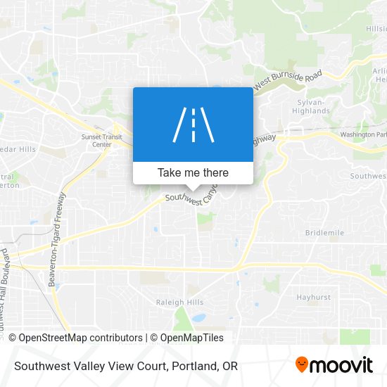 Mapa de Southwest Valley View Court