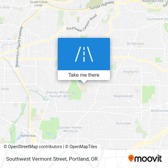 Mapa de Southwest Vermont Street