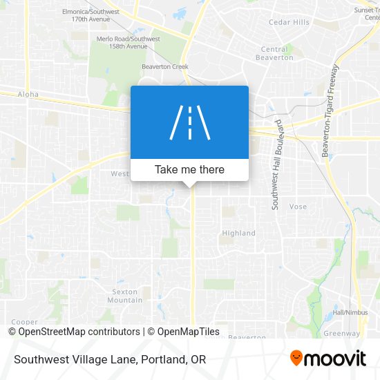 Southwest Village Lane map