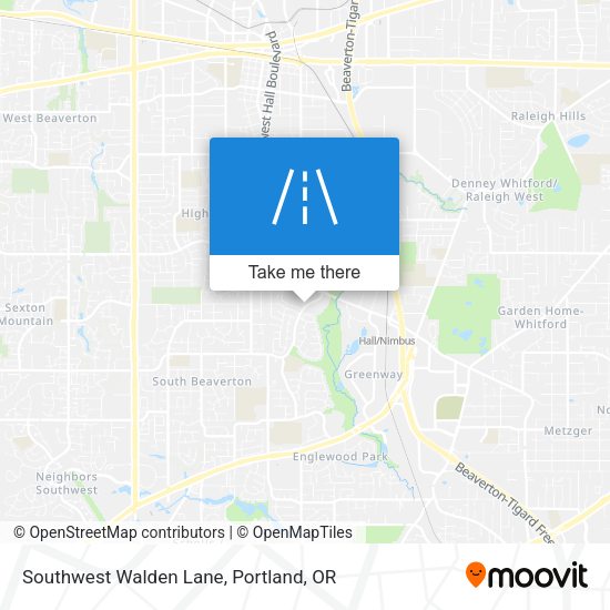 Southwest Walden Lane map