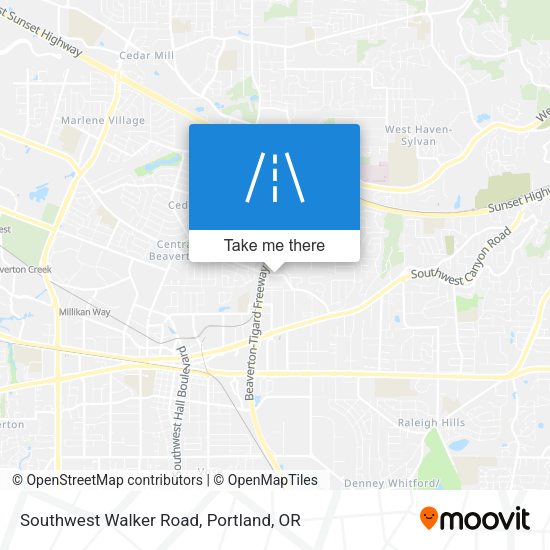 Southwest Walker Road map
