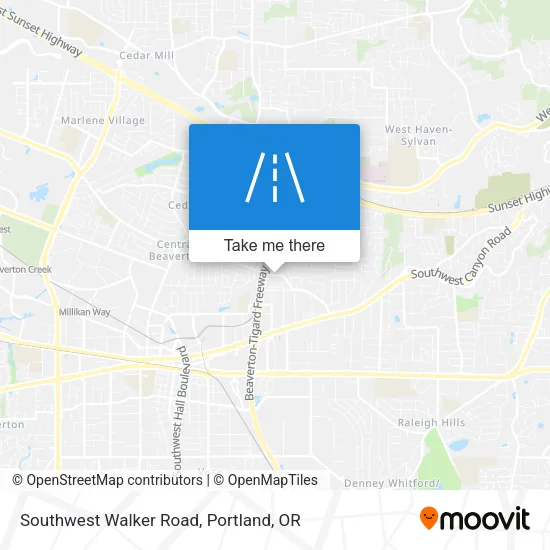 Southwest Walker Road map