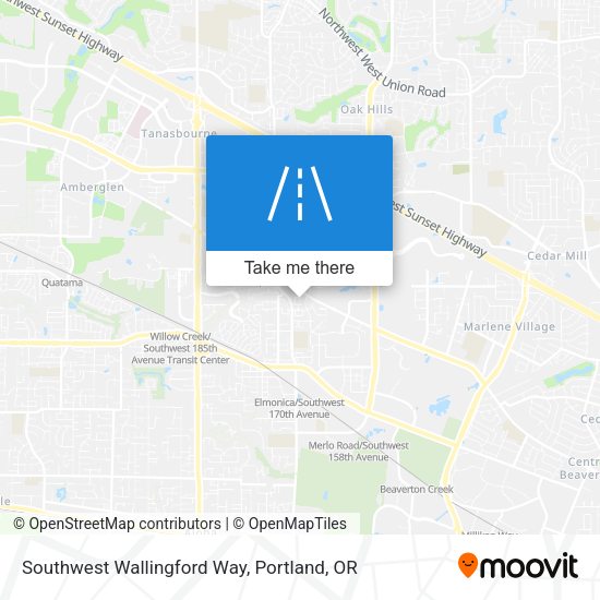 Mapa de Southwest Wallingford Way
