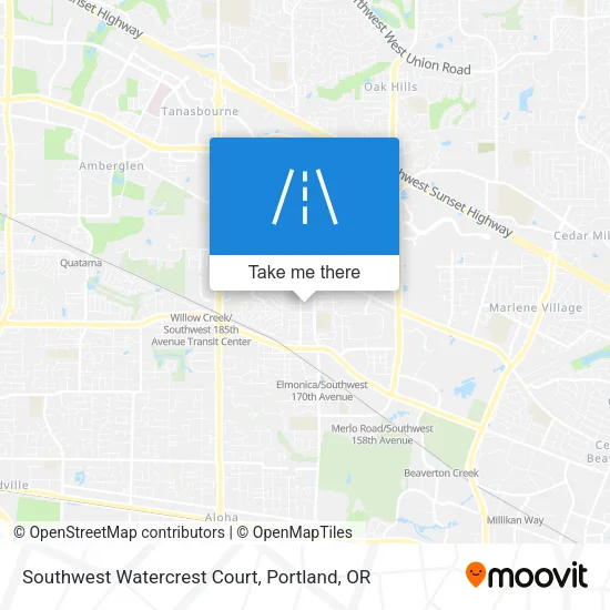 Southwest Watercrest Court map