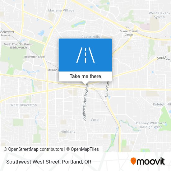 Southwest West Street map