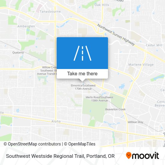 Southwest Westside Regional Trail map