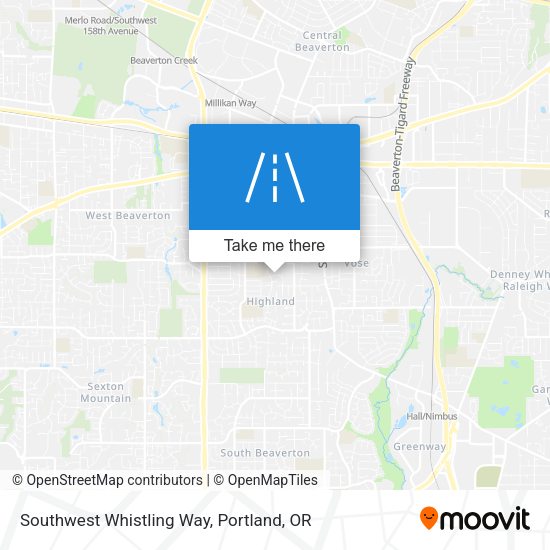 Southwest Whistling Way map