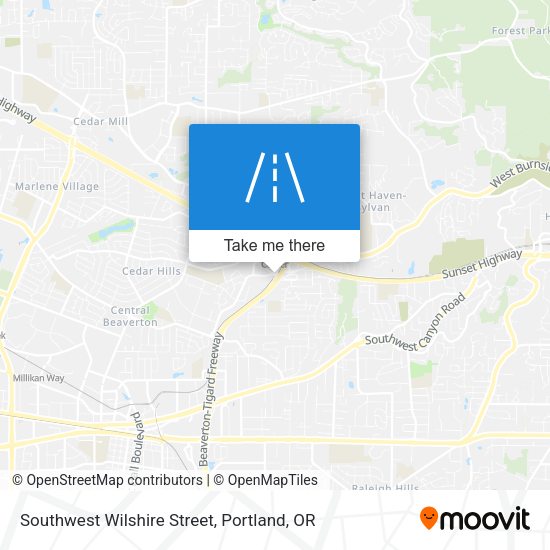 Mapa de Southwest Wilshire Street