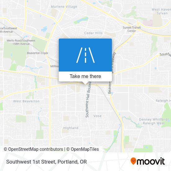 Southwest 1st Street map