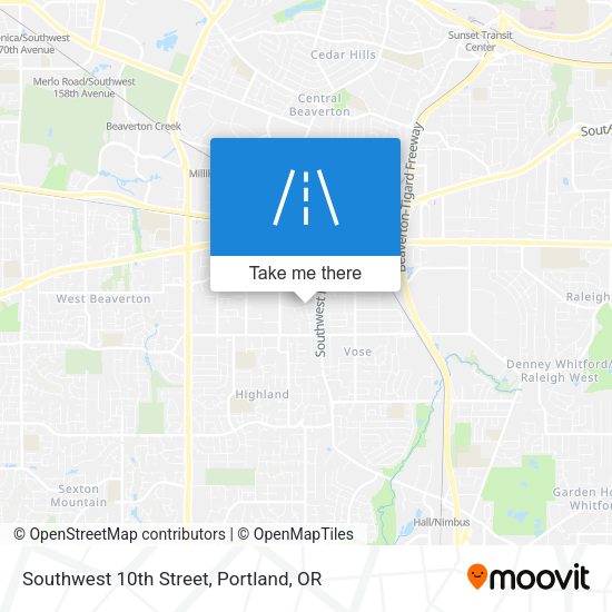 Southwest 10th Street map