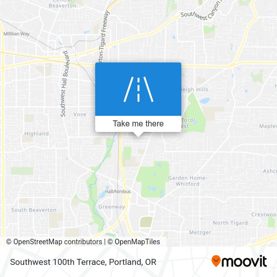 Southwest 100th Terrace map