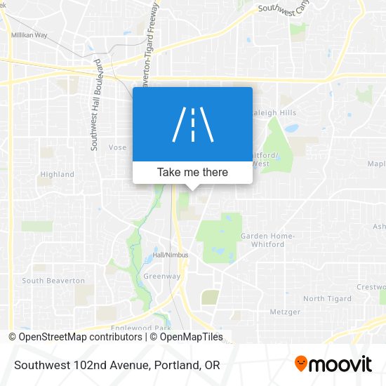 Mapa de Southwest 102nd Avenue