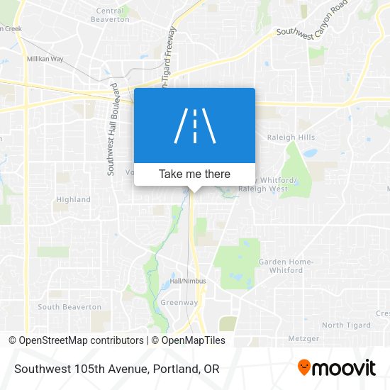 Southwest 105th Avenue map