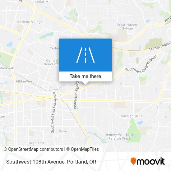 Mapa de Southwest 108th Avenue